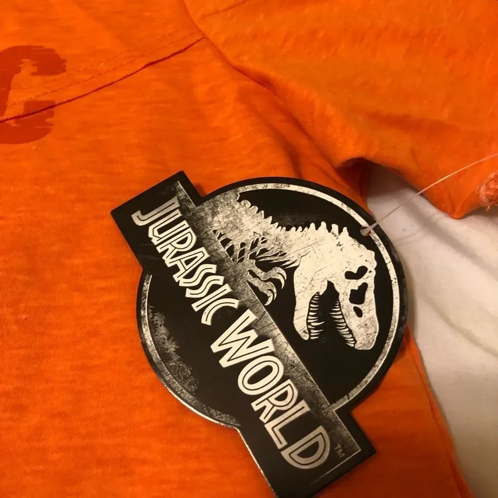 Jurassic World Orange Dino Tee Boys XXL 18 NWT
